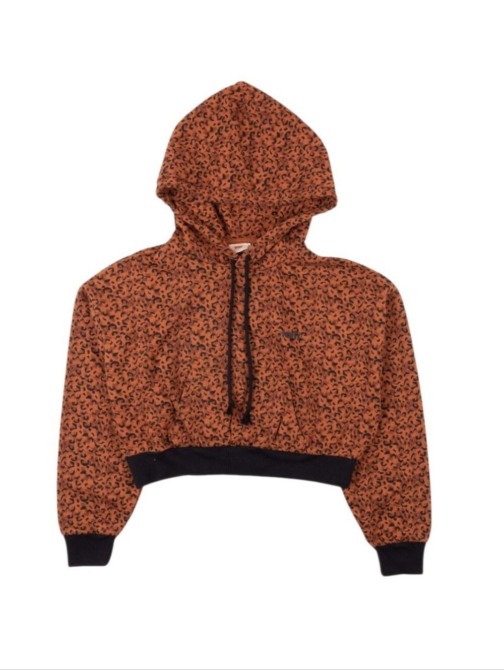 Levi's Cropped Leopard Print Hoodie